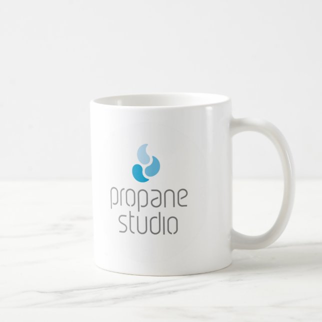 De Café Estúdio do propano - caneca branca clássica (Direita)