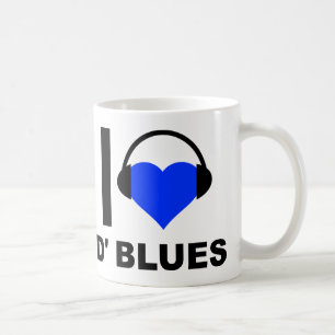 De Café Eu Adoro a Caneca Divertida do D'Blues