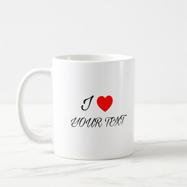 De Café Eu adoro o seu texto Caneca (Esquerda)