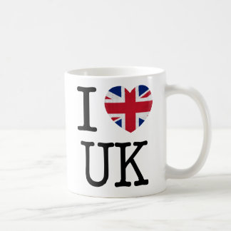De Café Eu amo a caneca BRITÂNICA