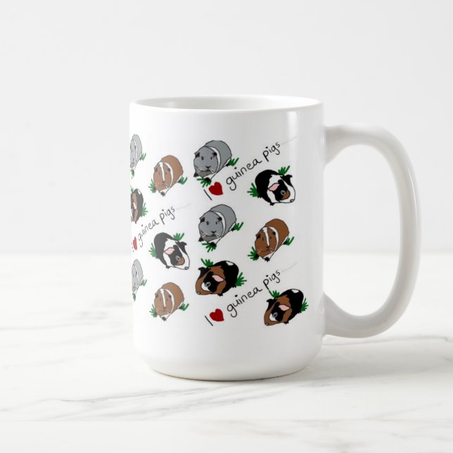 De Café Eu amo a caneca das cobaias (Direita)