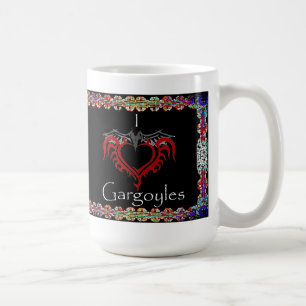 De Café Eu amo a caneca das gárgulas
