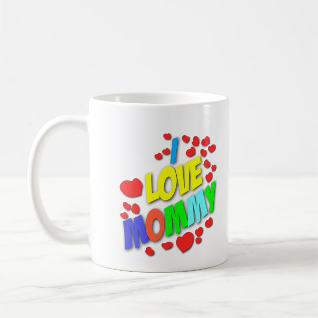 De Café Eu amo a caneca das mamães (Esquerda)
