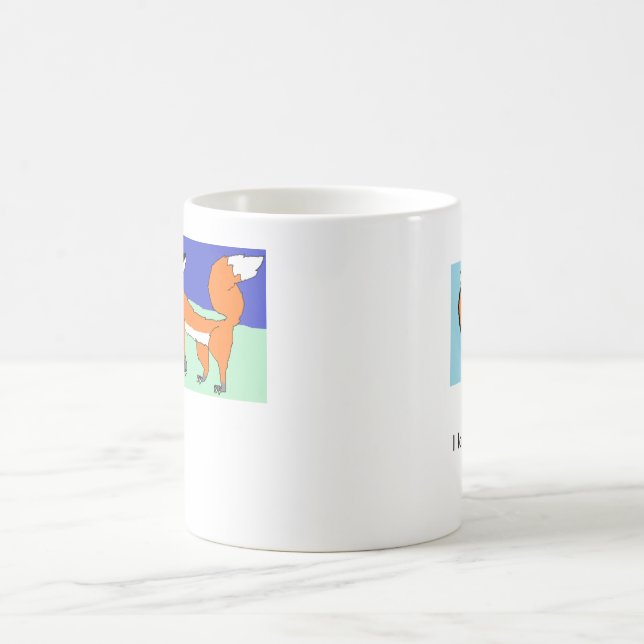 De Café Eu amo a caneca das raposas (Centro)