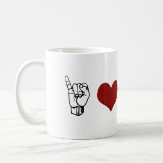 De Café Eu amo a caneca do ASL