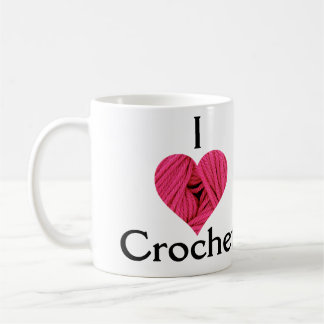 De Café Eu amo a caneca do Crochet