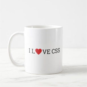De Café Eu amo a caneca do CSS