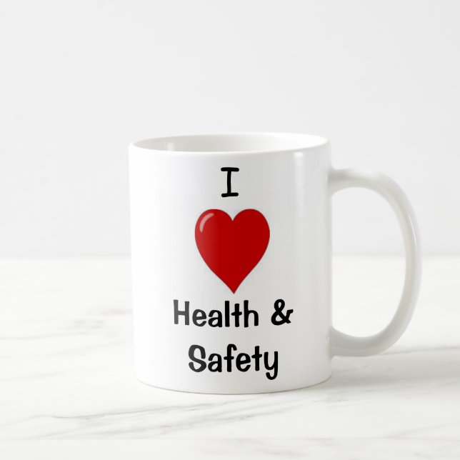 De Café Eu amo a caneca do escritório da saúde & da (Direita)
