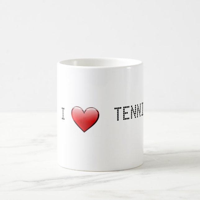 De Café Eu amo a caneca do tênis (Centro)