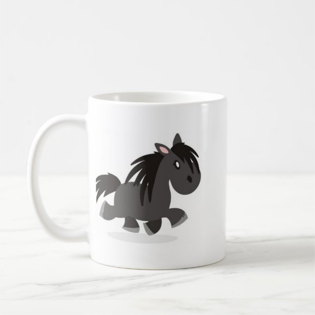 De Café Eu amo a caneca dos desenhos animados dos pôneis (Esquerda)