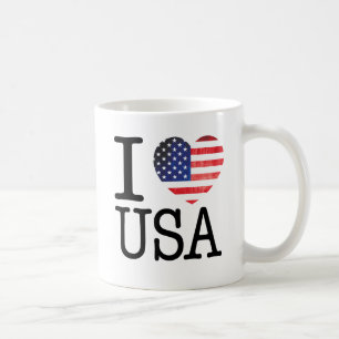 De Café Eu amo a caneca dos EUA