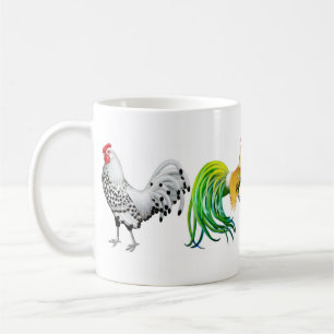 De Café Eu amo a caneca dos galos