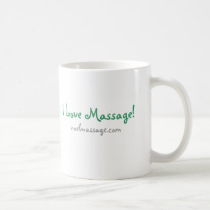 De Café Eu amo a massagem! Caneca