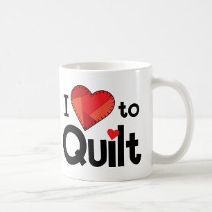 De Café Eu Amo Acolchoar Caneca – Presente Fofo para Acolc