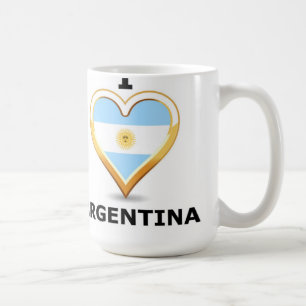 De Café Eu amo Argentina - caneca