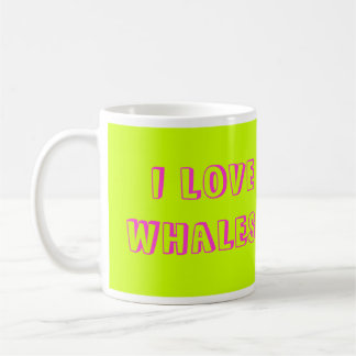 De Café Eu amo baleias! Caneca