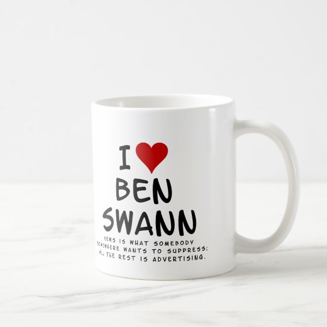 De Café Eu amo Ben Swann caneca (Direita)