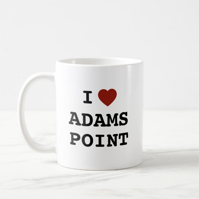 De Café Eu amo caneca Adams Point (Esquerda)