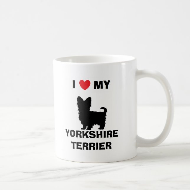 De Café "Eu amo caneca do meu yorkshire terrier" (Direita)