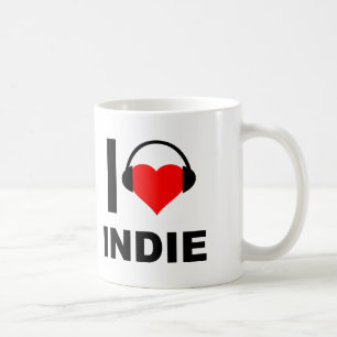 De Café Eu Amo Caneca Engraçada Indie