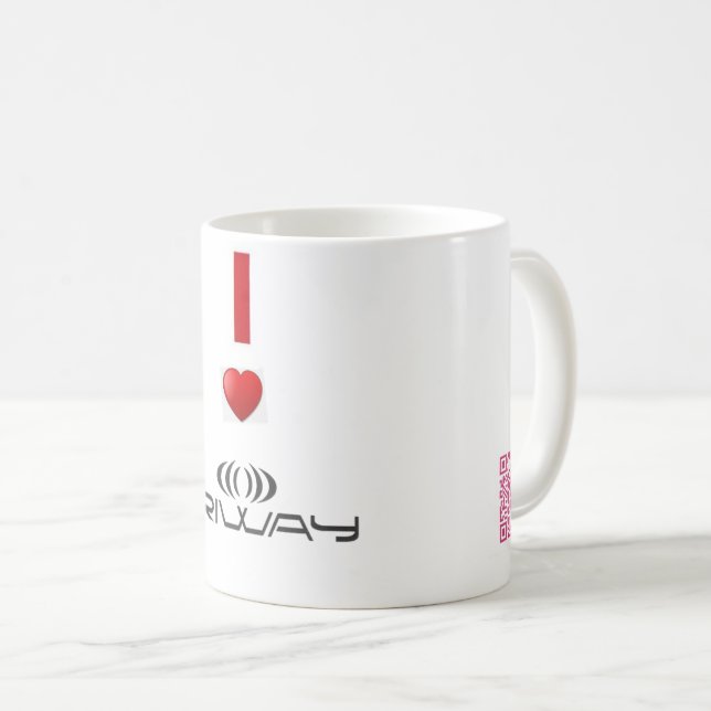 De Café eu amo caneca riway (Frente Esquerda)