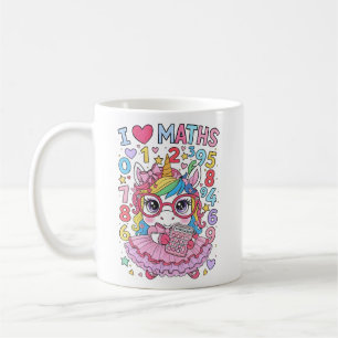 De Café Eu Amo Matemática Caneca Calculadora Unicórnio Fof