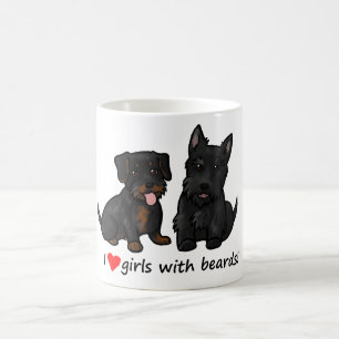 De Café Eu amo meninas com barbas! Caneca