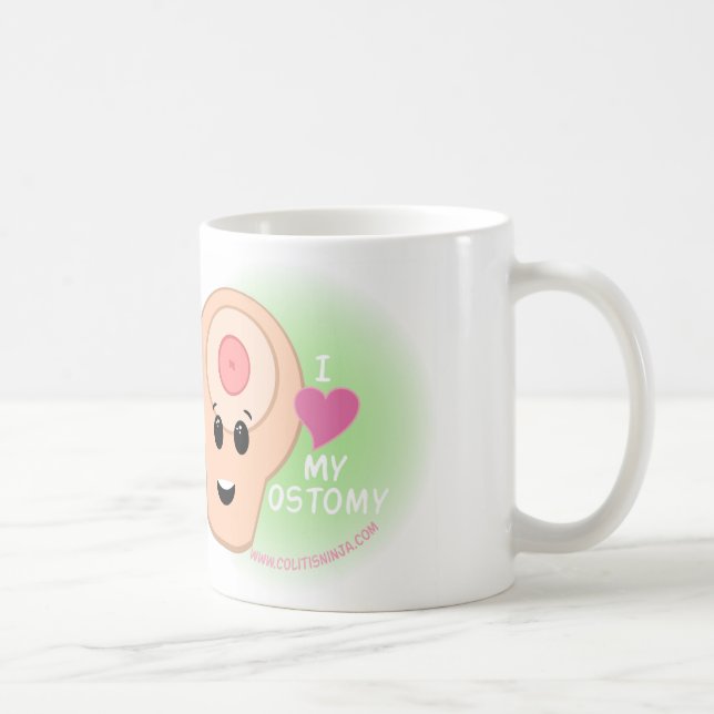 De Café Eu amo meu ostomy! Caneca (Direita)
