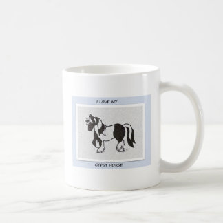 De Café Eu amo minha caneca aciganada do cavalo