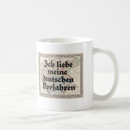 De Café Eu amo minha caneca alemão dos antepassados