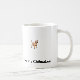 De Café Eu amo minha caneca da chihuahua