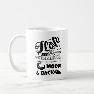 De Café Eu amo minha caneca da chinchila