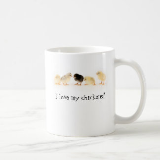 De Café Eu amo minha caneca das galinhas
