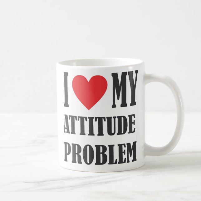 De Café Eu amo minha caneca do problema da atitude (Direita)