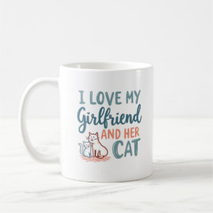 De Café Eu Amo Minha Namorada e o Design da Caneca do Gato