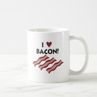 De Café Eu amo o bacon - caneca