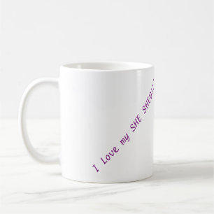 De Café Eu amo o meu ELA DERRAMEI!!! caneca