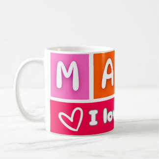 De Café eu amo você mama Caneca
