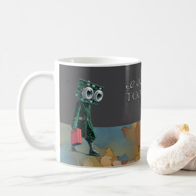 De Café Eu apoio a Caneca do Topeka Art Guild (Com Donut)