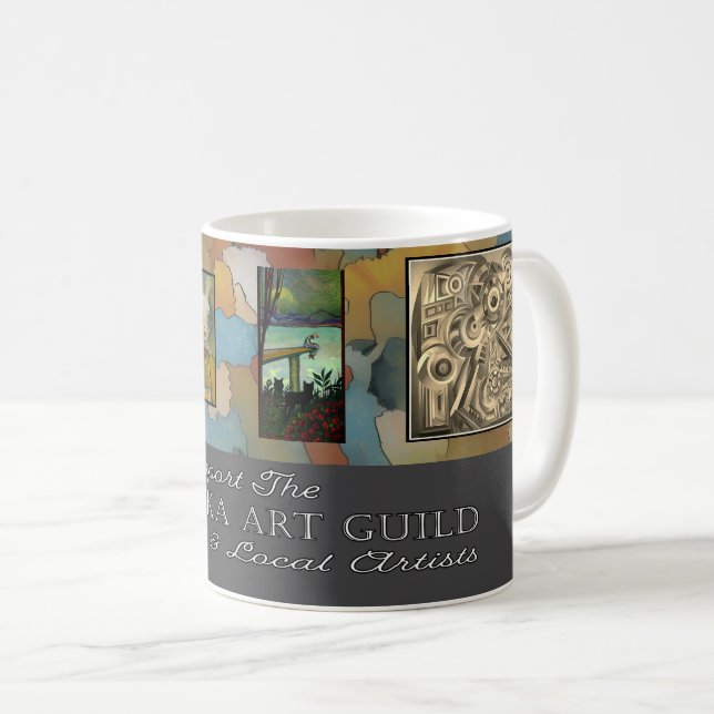De Café Eu apoio a Caneca do Topeka Art Guild (Frente Esquerda)