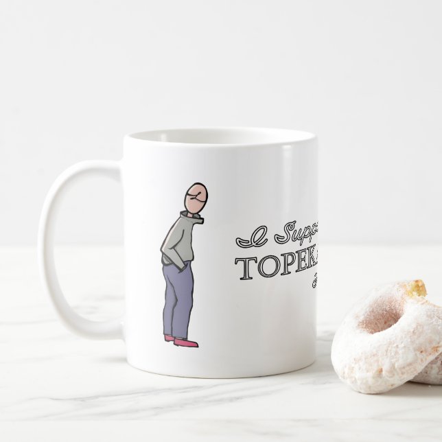 De Café Eu apoio a Caneca do Topeka Art Guild (Com Donut)
