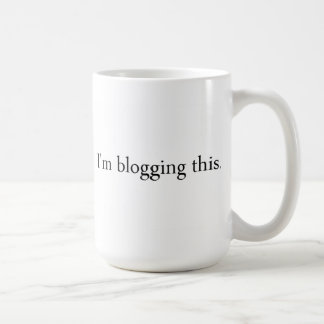 De Café Eu blogging esta caneca