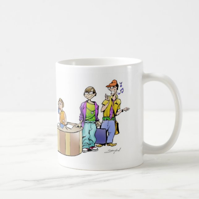 De Café Eu deio a caneca da equipe das agências (Direita)