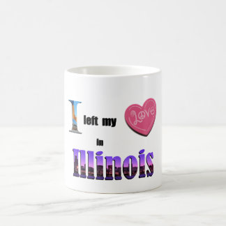 De Café Eu deixei meu coração em Illinois - ame a caneca