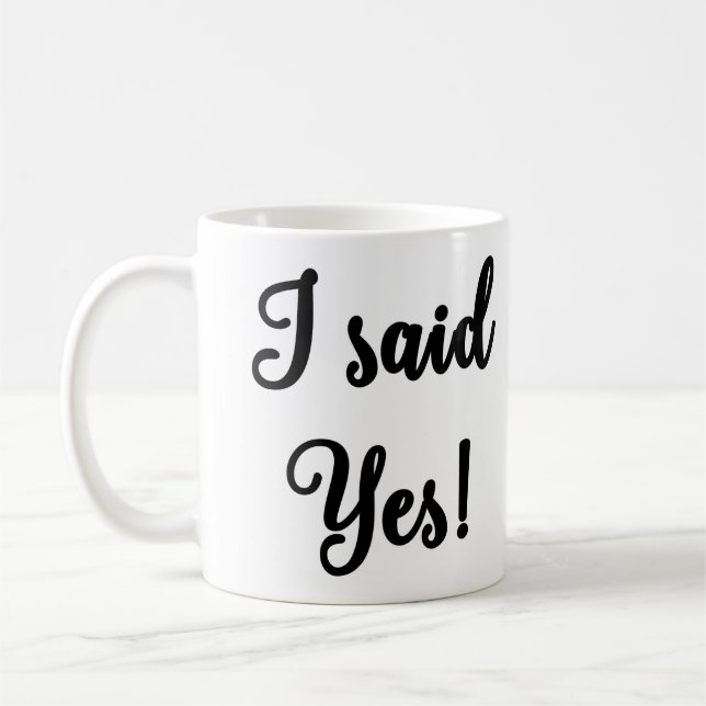 De Café Eu disse sim! Caneca (Esquerda)