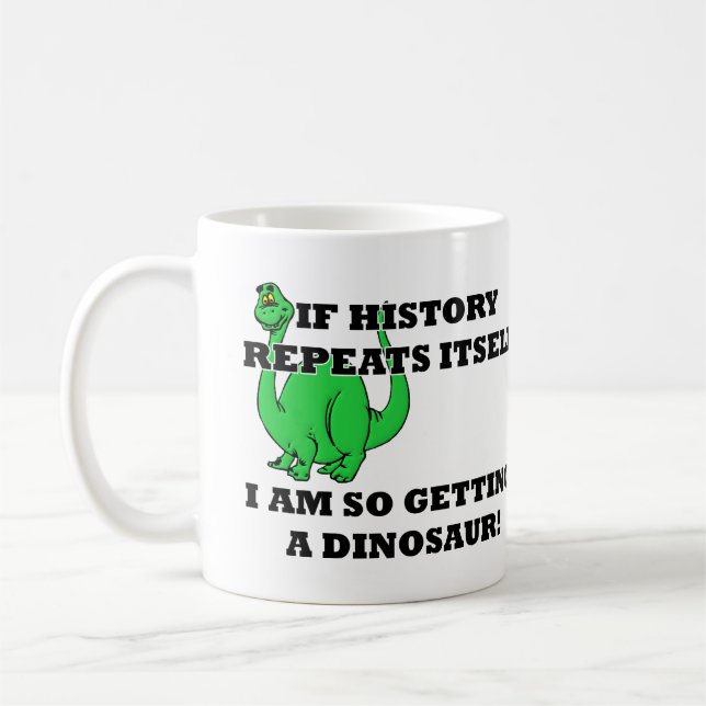 De Café Eu estou obtendo assim a um dinossauro a caneca (Esquerda)