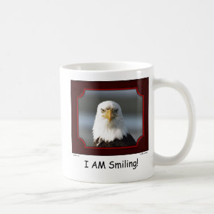 De Café "EU estou sorrindo!" Caneca da águia americana