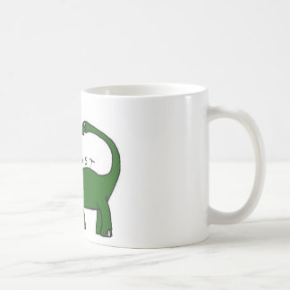De Café Eu existo caneca do dinossauro do Brontosaurus