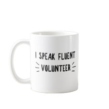 Eu falo caneca fluente voluntária