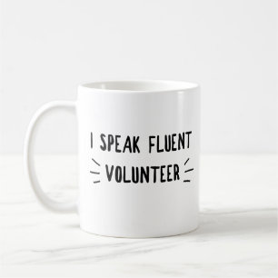 De Café Eu falo caneca fluente voluntária